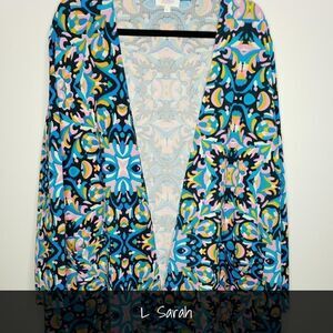 LuLaRoe Sarah Large Blue Pink NEW